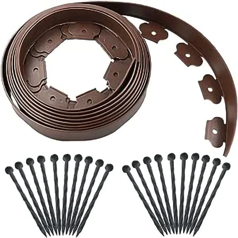 YOULITE Garden Outdoor Flexible Lawn Edging Border Wall Pack DIY Metal Iron Lawn edge