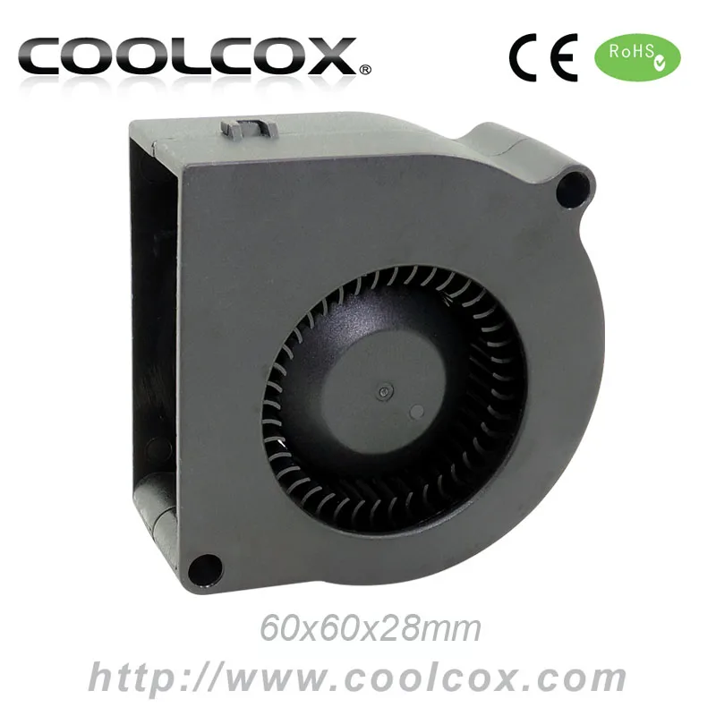 
CoolCox 6028 small blower fan,60x60x28mm blower fan,turbo fan,,5V/12V/24V,DC centrifugal fan 