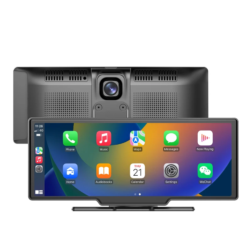 Maustor 10.26 inch Portable Universal Car Stereo Touch Screen ADAS TF Card FM BT WIFI CarPlay Built-In Speaker Car Radio