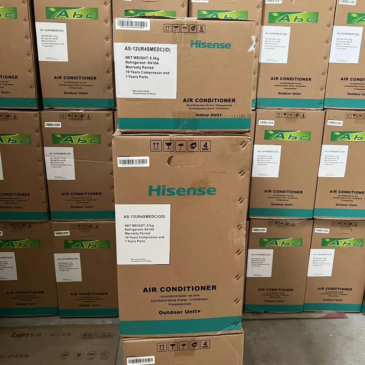 HISENSE 18000BTU Split Wall Inverter Air Conditioner Cooling 220v-50/60hz Fast Cooling Saving 60% Power Low Energy