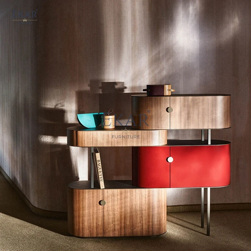 Sleek Modern Wooden Hallway Cabinet with Ample Storage for Living Room and Dining Sleek Glass Design Elegant Furniture