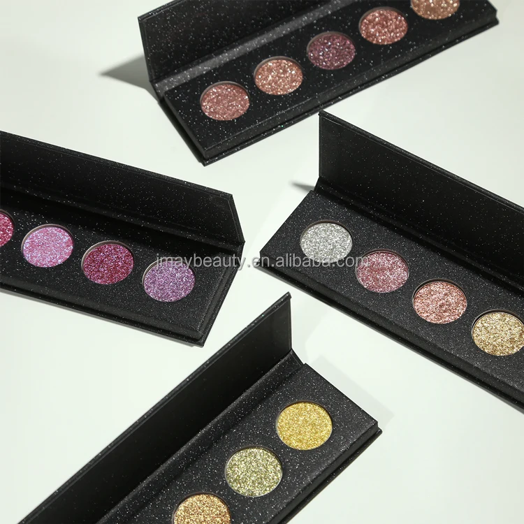 High Pigment Super Sparkle metallic shimmer glitter eyeshadow 5 Color Multichrome Eyeshadow Diamond Glowing Eyeshadow Palette