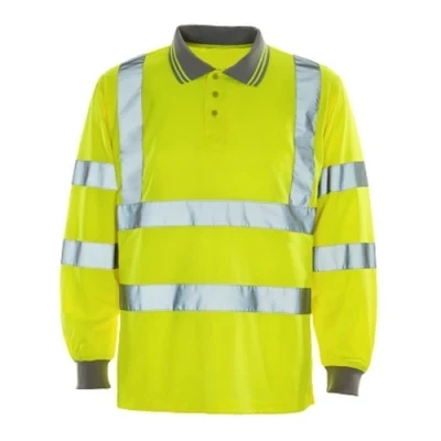 Unisex Safety Clothing Road Workwear Reflective Tape Stripes Orange Fluorescent T Shirts