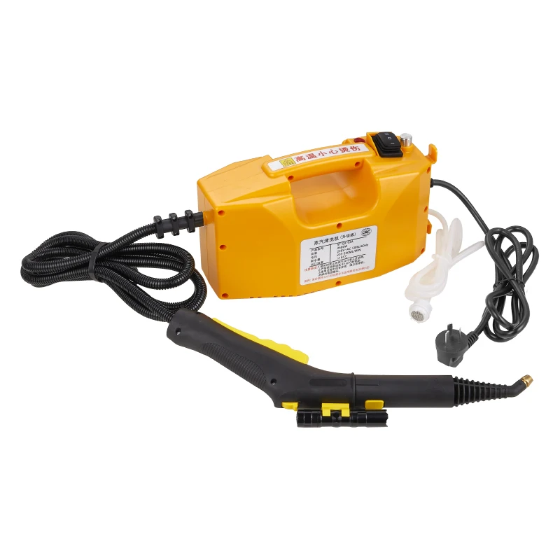 Upgraded yellow 2600W home use interior car steam cleaning washer high pressure portable handheld steam cleaner