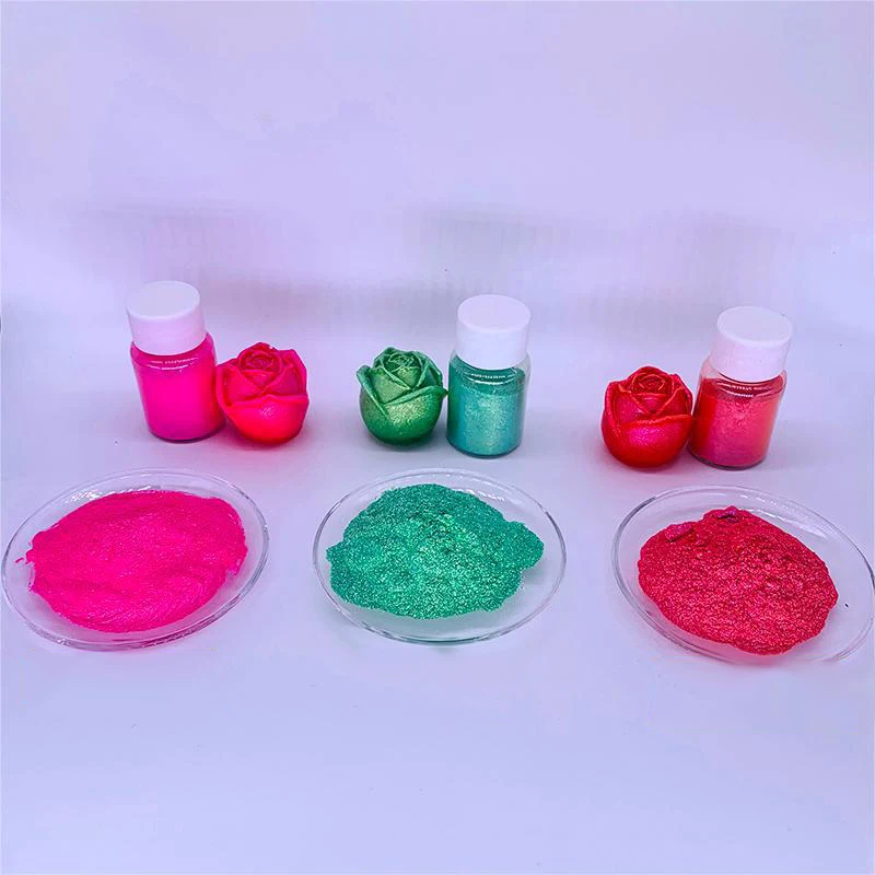 Color Changing Pearlescent Pigment Chameleon Powder Color Shift Mica Powder For Eye Shadow
