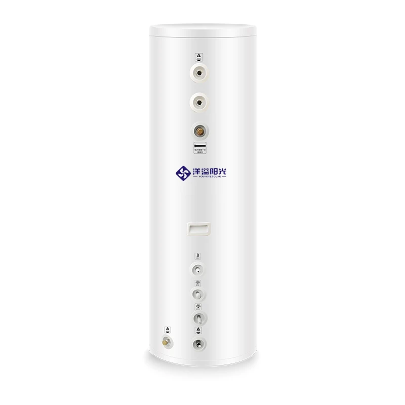 Split air energy water heater with external microchannel heat transfer central water supply system 24 hours hot water supply