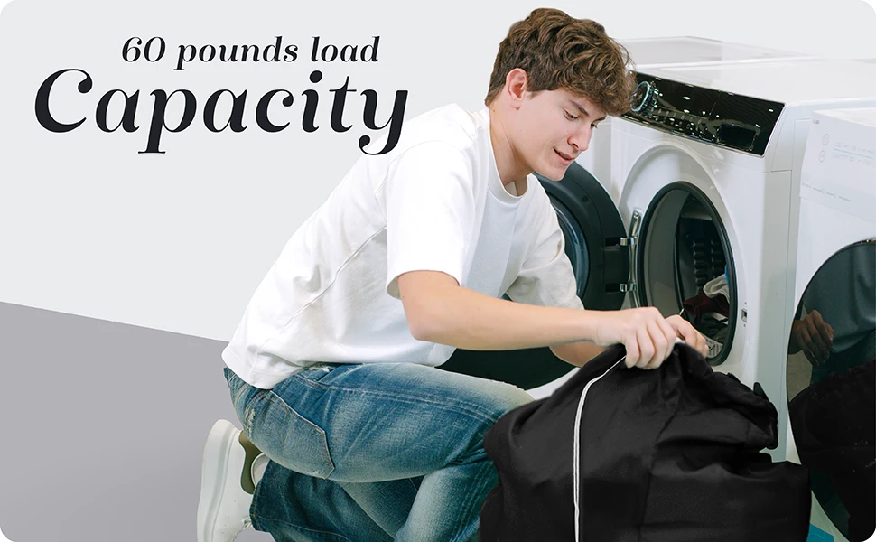 Handy Laundry Nylon Bag These Large Will Fit a Laundry Basket and Strong Enough to Carry up to Three Loads of Clothes