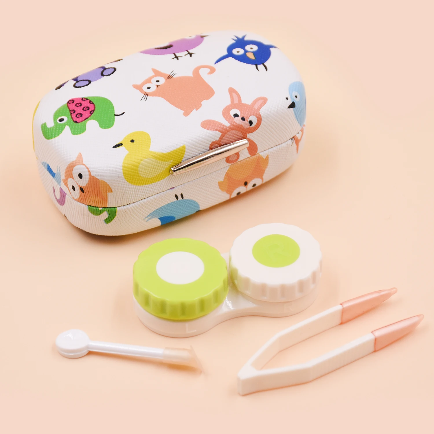 Fashion Mini Contact Lens Case Organizer Fruit Color Contact Lens Container Travel Lens Kit