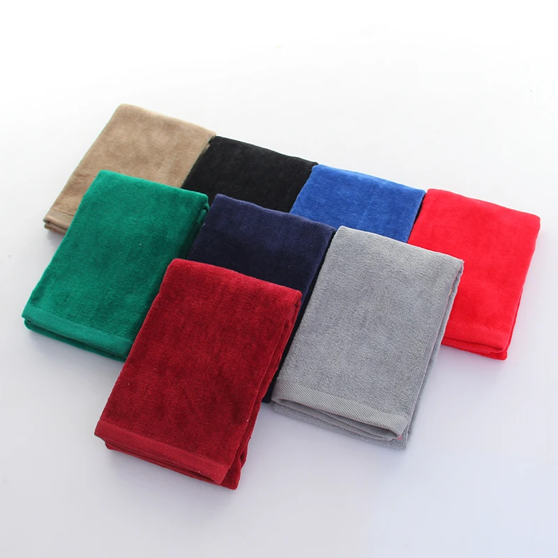 New Design Multi-function Plain Color Golf Towels Custom Accept Logo 100% Cotton Golf Towels