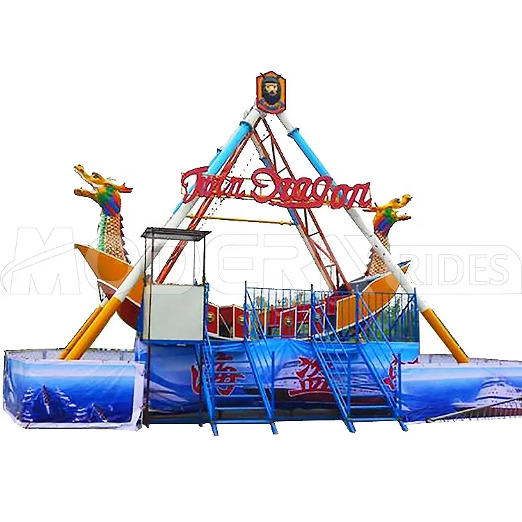 Dragon steel Viking ship carnival funfair rides attraction park equipment pirate ship for sale