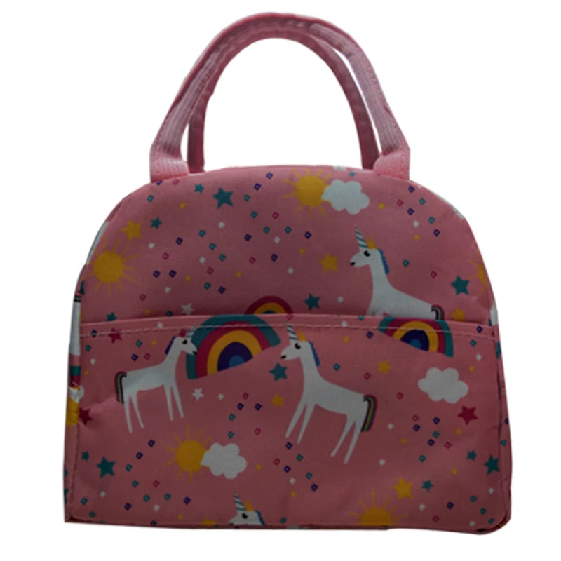 Heopono Waterproof Simple Elegant Design Fashion Child Cute Polyester Best Cheap Large Insulated Bags For Food Lunch Cooler