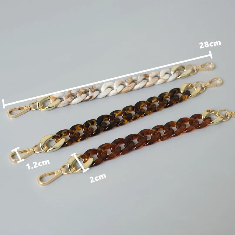 YIMYIK High-quality Resin Bag Handle Multi-color Fish Bone Acrylic Detachable Hand Bag Strap
