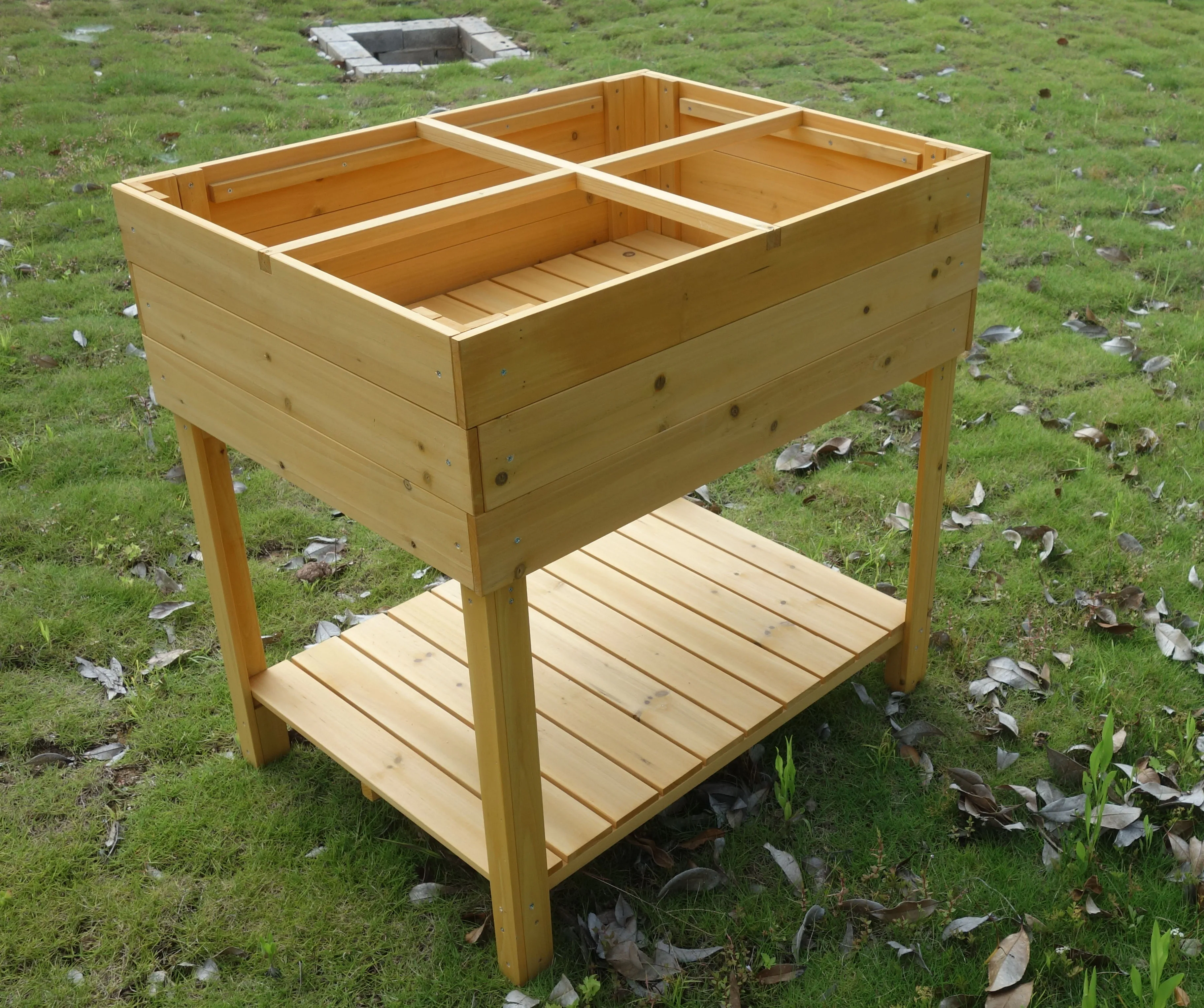 Garden stand Wooden flower shelf vegetable plant table potting bench Raised Garden Bed Planters Boxes Kit Grow