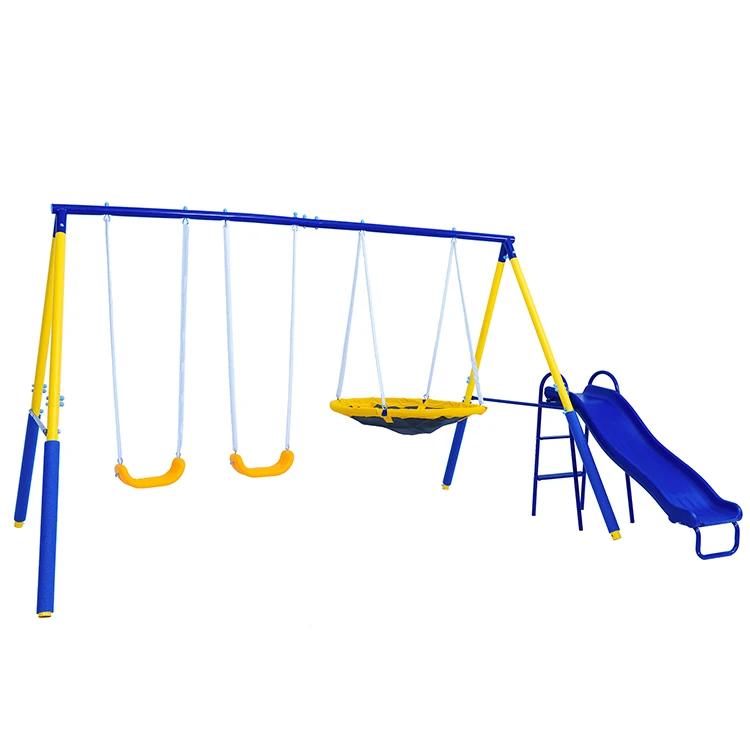 Прочные сверхмощные детские горки качели лестницы набор с Seesaw сиденье игровая площадка открытый комплект качелей