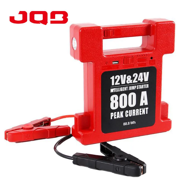 JQB Automotive High Frequency 12V/24V Battery Jump Starter With Build-in Protection Jumper Pack Car Emergency