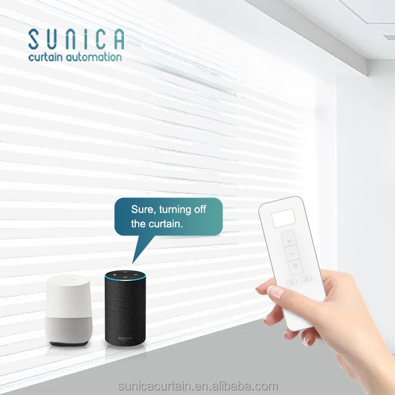 Tuya Smart Alexa автоматические двухмоторные роликовые жалюзи Zigbee Wifi Зебра трубчатые моторизованные
