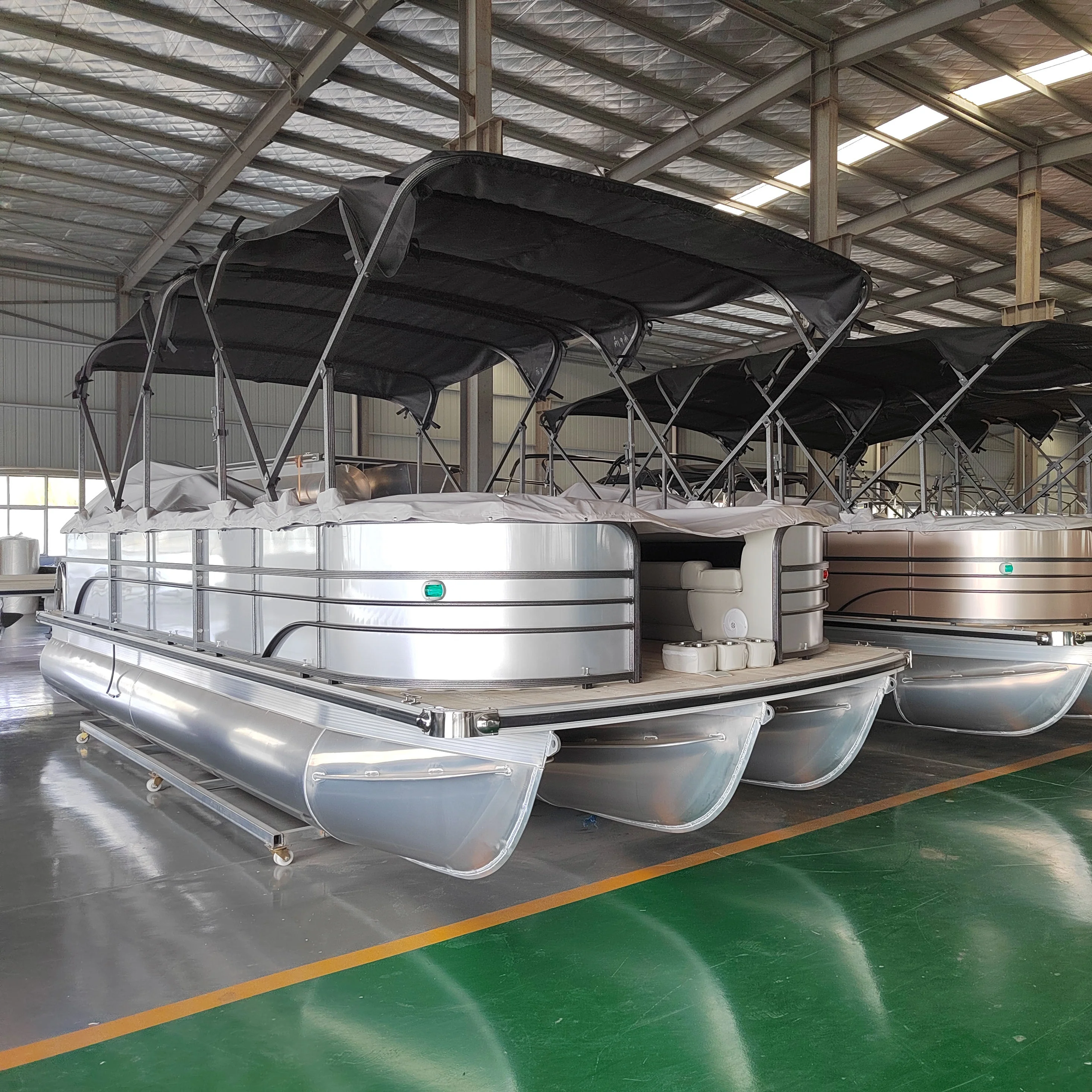 Allsea Pontoon Boat Sales Australian 4.6m 15ft welded aluminum small size cheap sport pontoon boat with CE certification