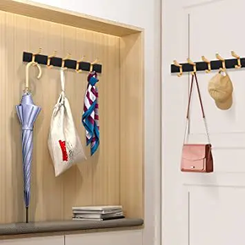 Non-perforated traditional clothes hanger hook wall hanging type 5 sliding hooks heavy wall hanging hooks