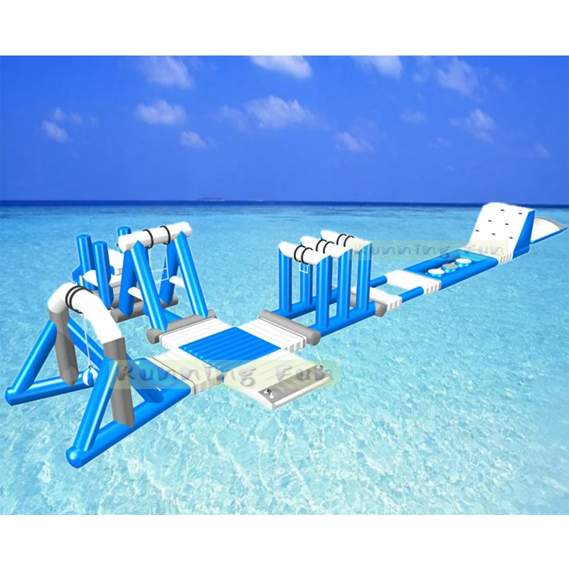 24M Lake Inflatable Floating Obstacle Playground Crazy Inflatable Water Park Game Toys For Kid N Adult