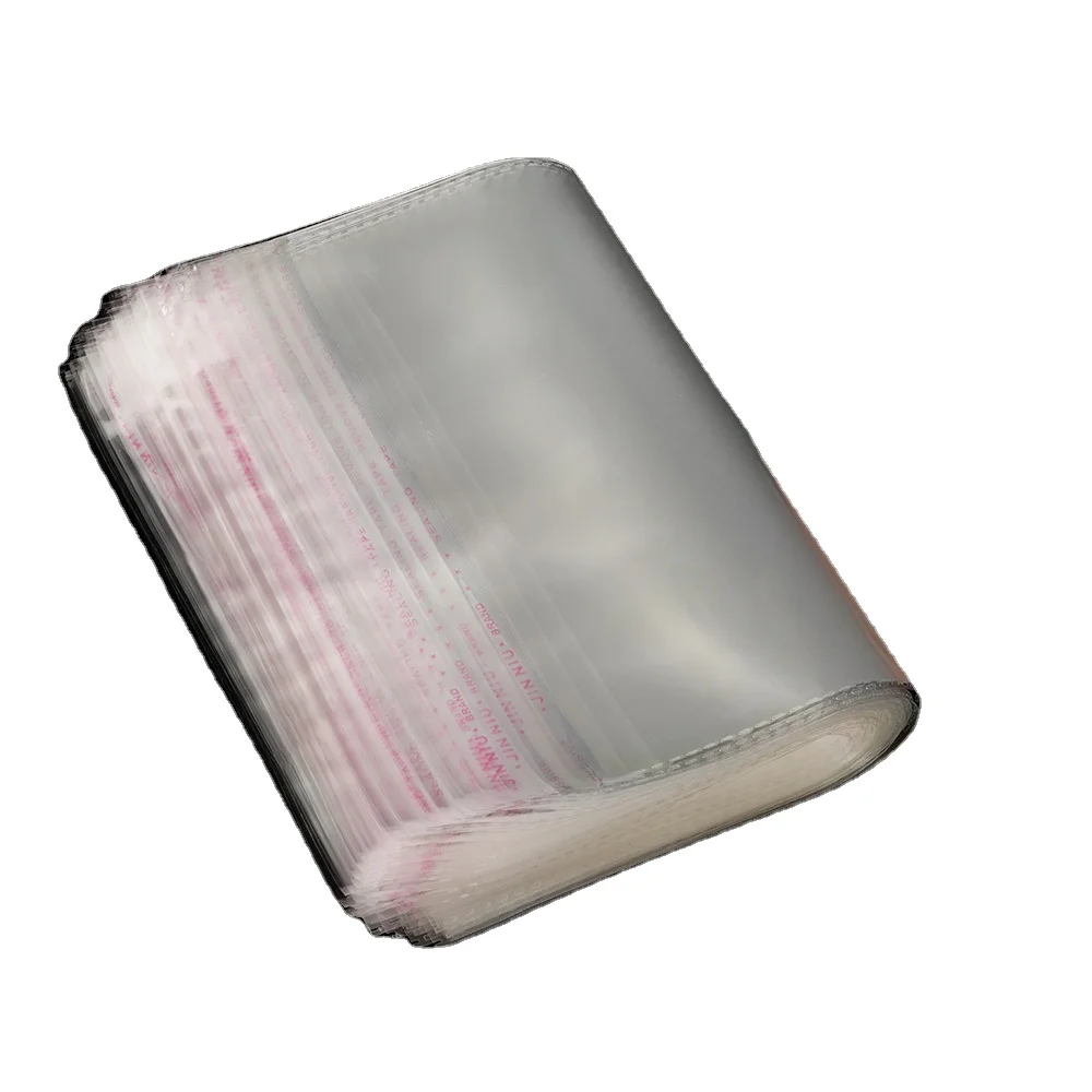 2023 Customized Clear OPP Packaging Self-Adhesive Poly Support Jewelry Cellophane Valve Handles Plastic Bags Seal Flap