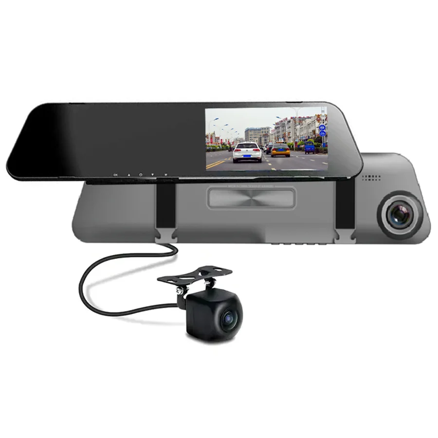 Оптовая продажа видеорегистратор 1080p 2.5D ночного видения автомобильный черный ящик зеркало заднего вида с двумя объективами