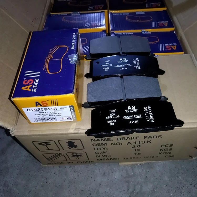 Auto Parts Brake System Brake Pad OEM A-113K For  COROLLA AE100 FR  Model For African And South American Markets