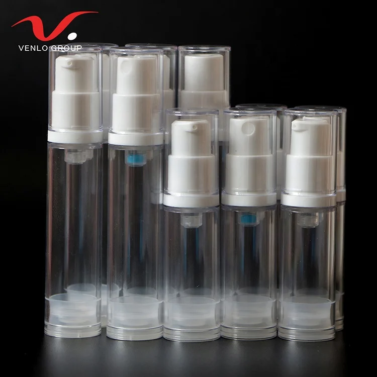 Empty Refillable Plastic Airless Vacuum Pump Bottle Cream Lotion Sample Packing Toiletries Liquid Storage Container