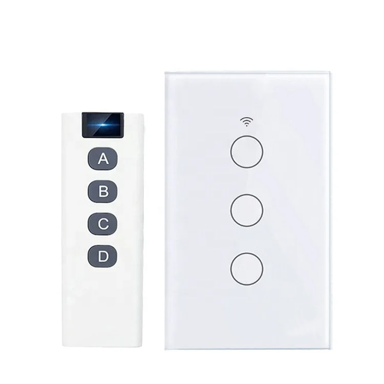 Tuya Smart Life App Smart Touch Switch WiFi with Wireless RF 433Mhz Remote Control Function work with Alexa and Google Home