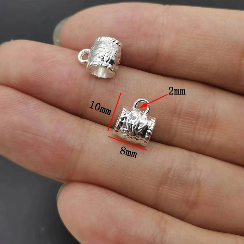 silver color Zinc Alloy Bead DIY big hole metal connector Beads Fits Charm Bracelets Necklaces Pendants making R224