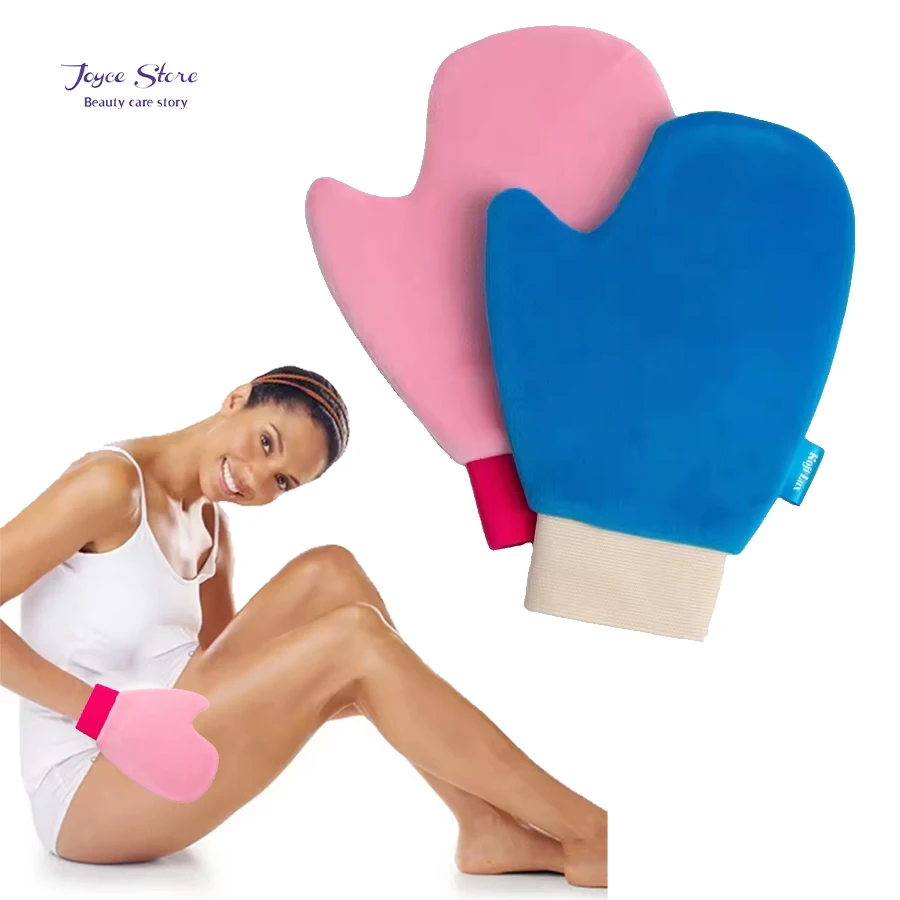 Premium Quality Private Label Fake Tan Exfoliating Glove Sunless Cream Self Tanning Mitt Applicator