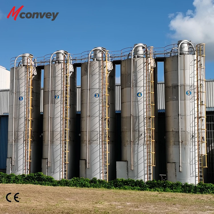 plastic powder storage silo tank with filter