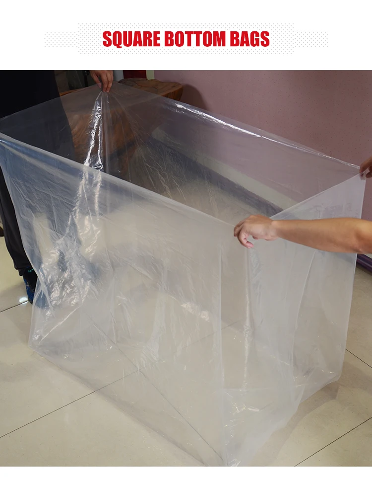 Custom large pallet transparent clear pe plastic packaging cover bags