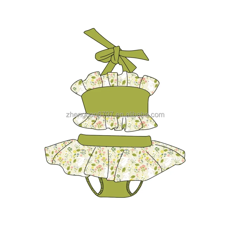 Fashion Infant Toddler Bathing Suit Cheese Skateboard Printed Single Shoulder Kids Bikinis One Piece Swimwear For Teenage Girl