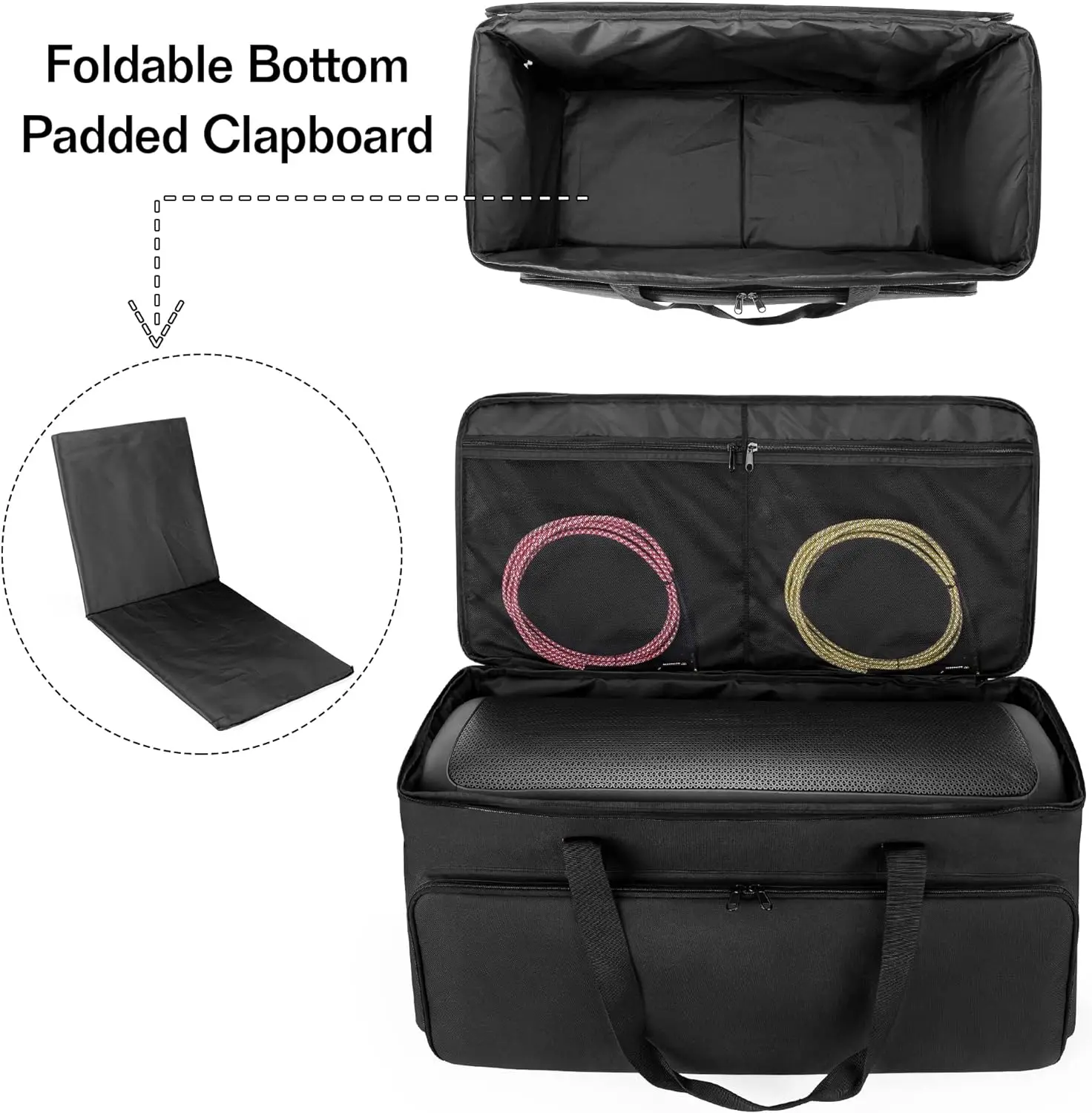 Portable Speaker Carry Tote Bag Designed with Multi Pockets Spotlight Storage Bag Heavy duty bags for speaker