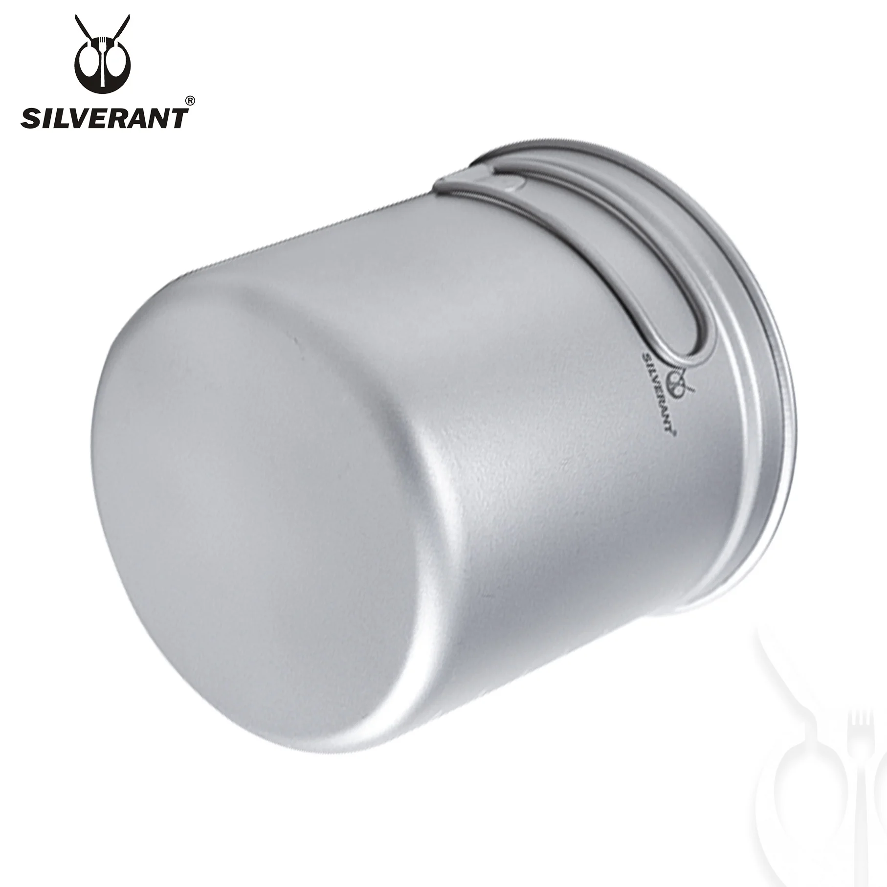 Silverant принадлежности для улицы оборудование для выпечки экологически чистый Портативный Кемпинг Высокая титановая 1000 мл суповая кастрюля с ручкой