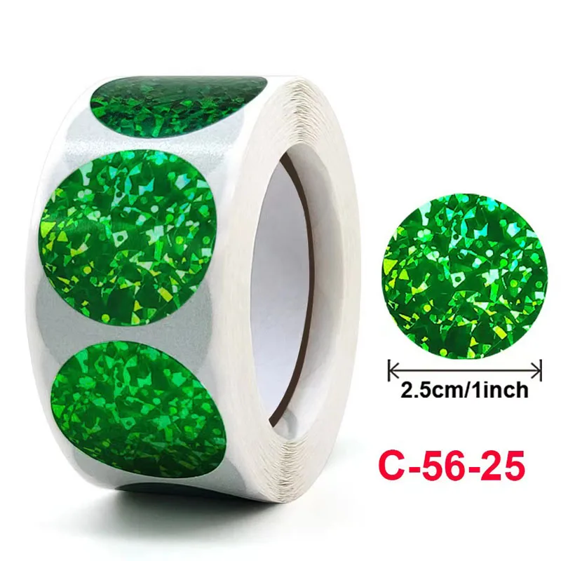 500pcs Order Round Self-adhensive Stickers Color laser Paper Blank Sticker Gift Merchandise decorative envelope Seal Sticker