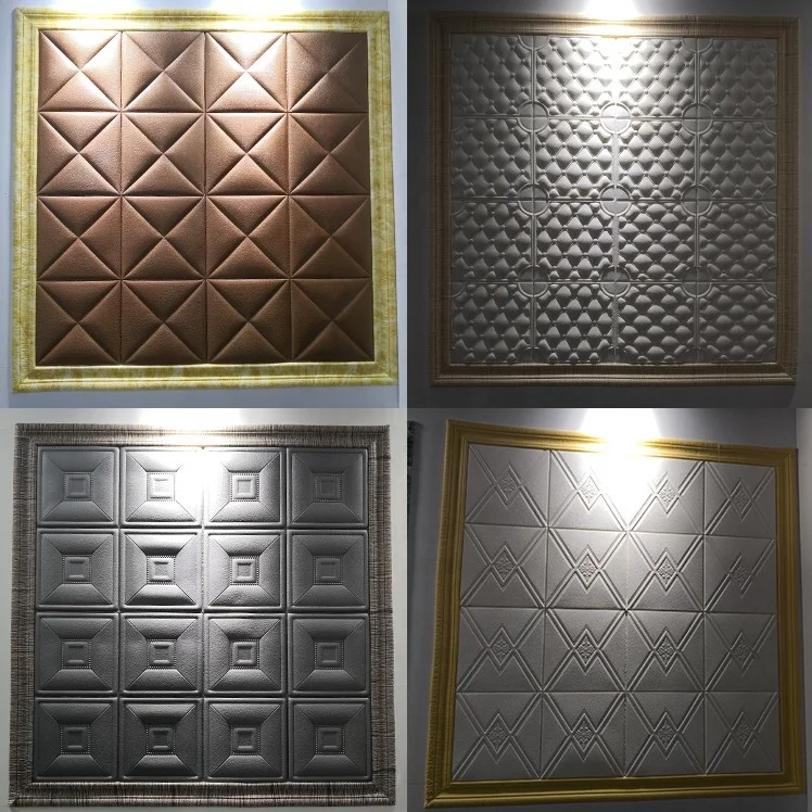 2020 Factory direct supply PE foam self adhesive skirting line xpe foam wall sticker wall decoration 3d pe foam wallpaper