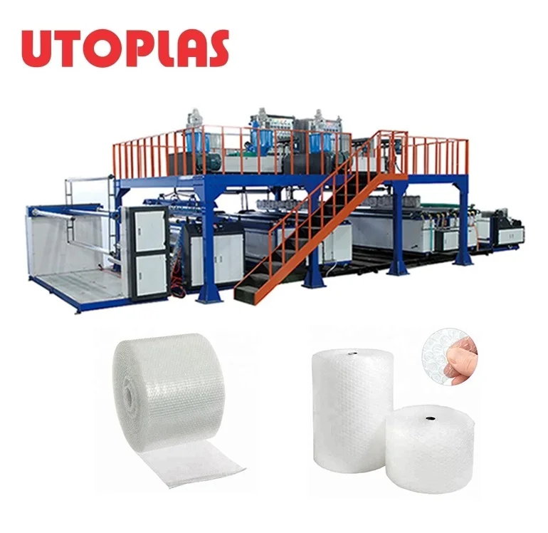 thermal insulation laminated air bubble film wrap sheet roll production line