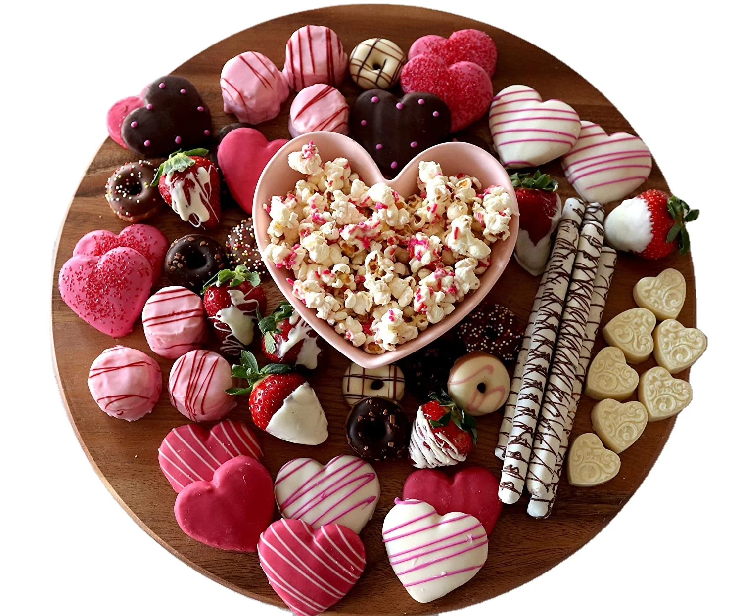 Acacia Wood Lazy Susan Rotating Turntable Dining Table Top Wooden Round Serving Wine, Cheese and Meal Tray