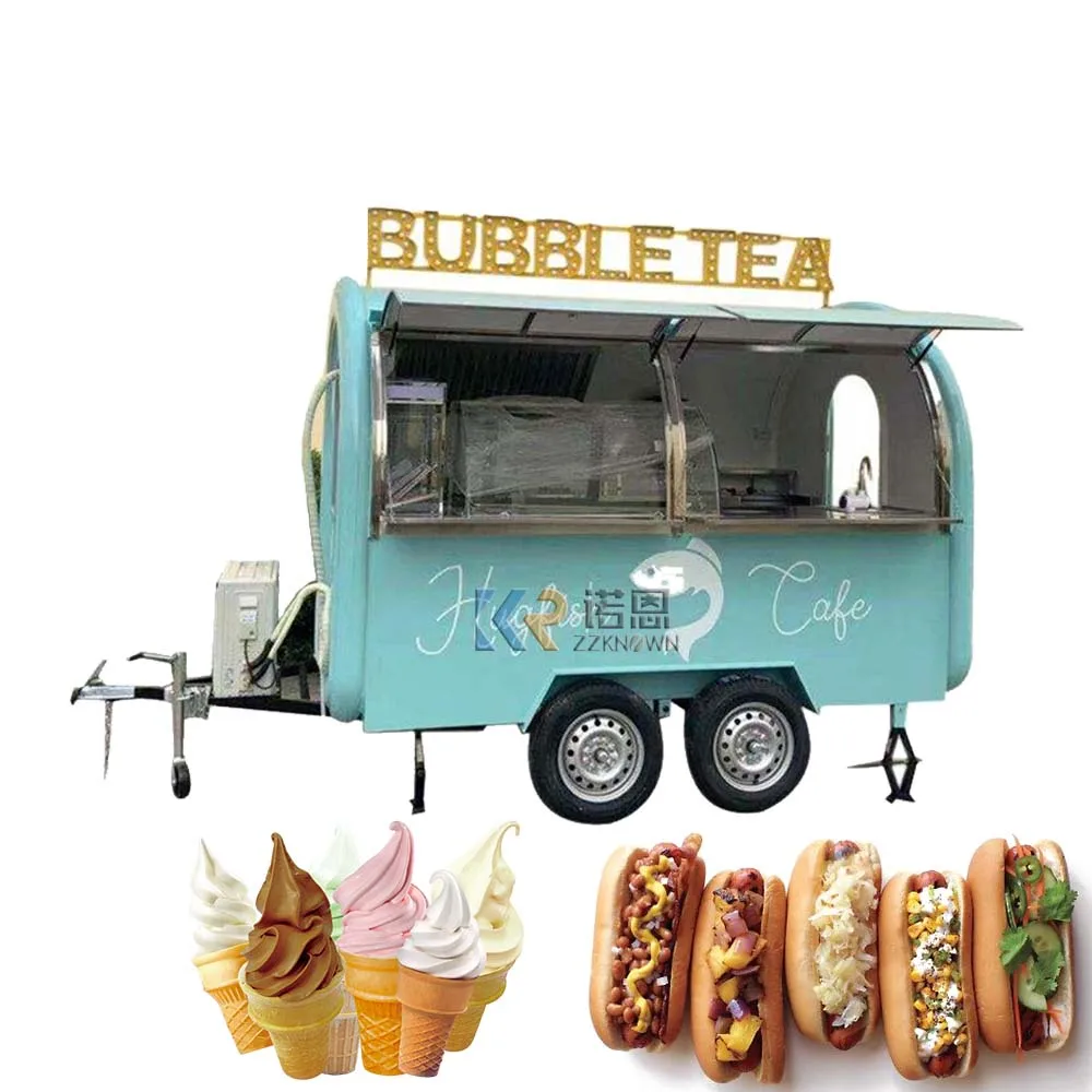 Полностью оборудованный продовольственный грузовик на продажу, Европа, индивидуальная концессия, торговая тележка для чая, кофе, продовольственный трейлер