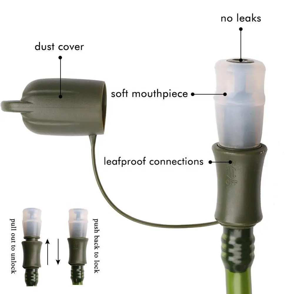 Water hydration pack bladder Non Toxic 2 Liter Leak Proof outdoor portable Drinking Water Bag for Bicycle Cycling Run