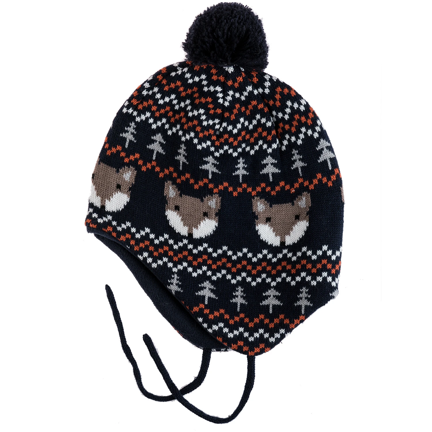 
Trapper Hat Earflap Toboggan Ski Knit Beanie Cap Hat With Braided Tassel 