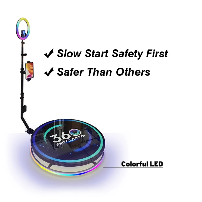 2022 360 photo booth machine buy self rotation 360 video booth light weight camera photo booth multipuprose