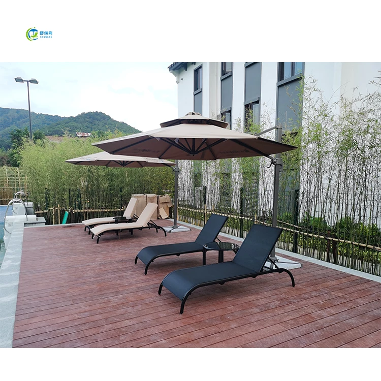 Профессиональный поставщик, гостиничный бассейн, открытый пляжный складной сетчатый тканевый шезлонг, пляжный стул