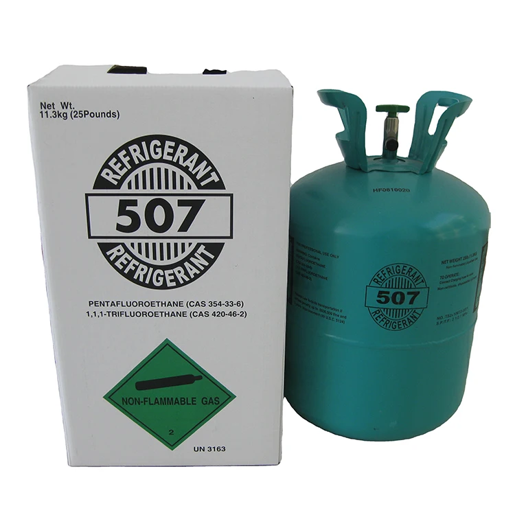 Wholesale New Product R507 99.9% Purity Cylinder 11.3kg Refrigerant Gas For Car Air Conditioner