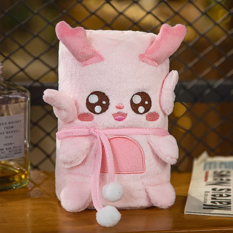 Low Price Cute 3D embroidered flamingo Cartoon Animal Baby Blanket Knitted Cheap Napping Blanket Flannel Coral Fleece Blanket