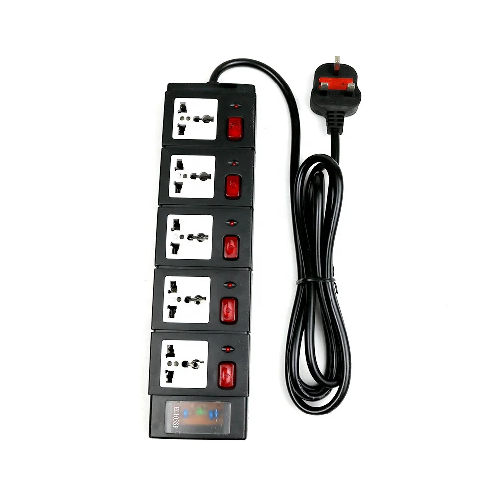 Model DZ-105 EU standard multi plug 5 way Electronic Power outlet eu standard extension electric socket