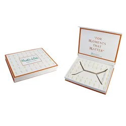 Flap Lid Packaging Biscuit Box Cardboard Bespoke Custom Magnetic Closure Gift Box Cookie Box Customized Makeup Ribbon EVA Foam