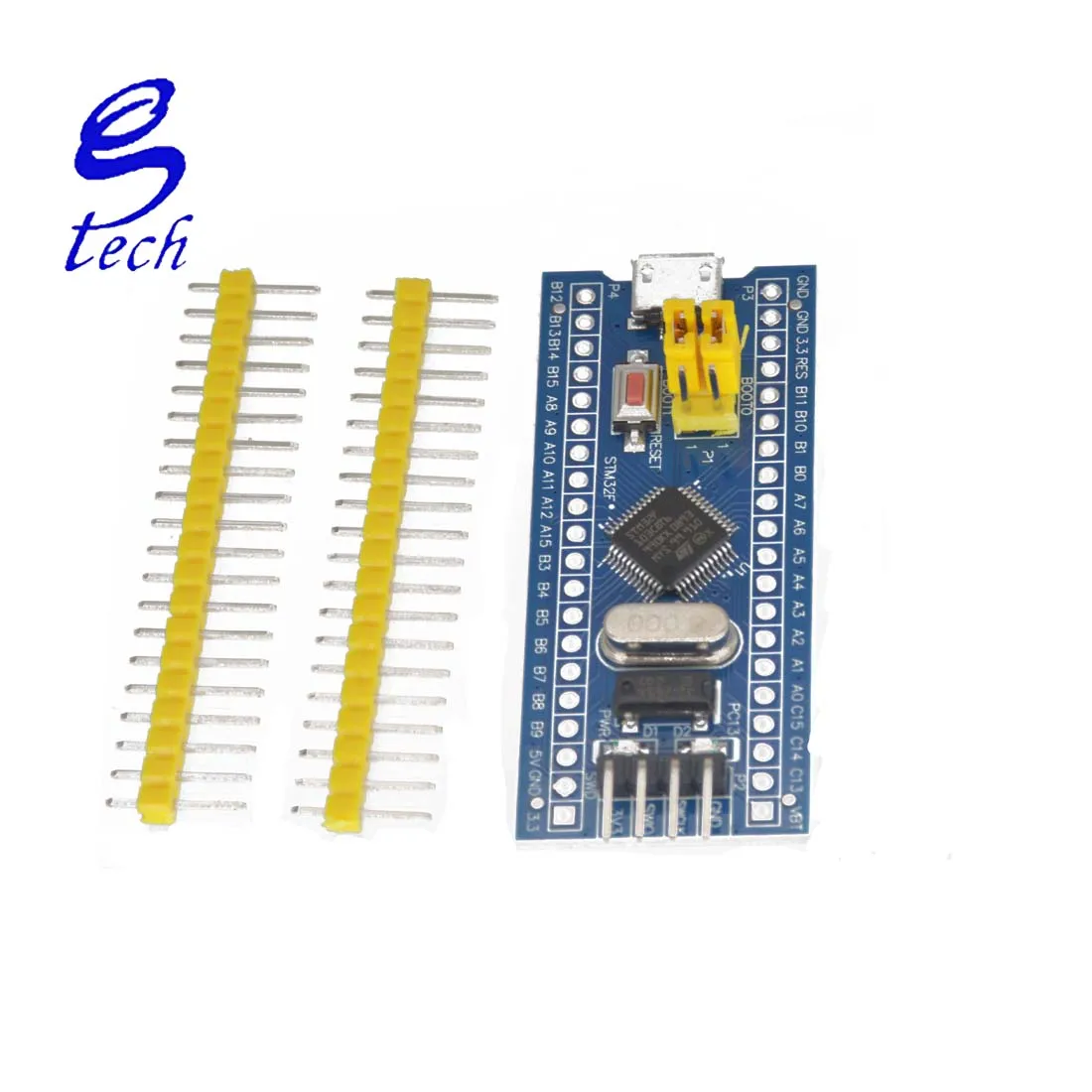 STM32F103C8T6 Hot Selling ARM STM32 Minimum System Development Board With yellow needle arrangement  STM32F103C8T6