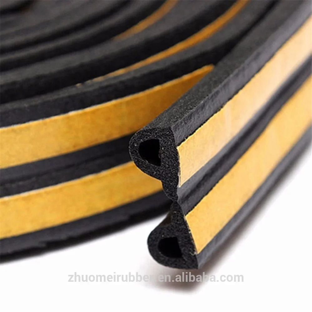 5M/10M/12m Rubber Seal Weather Strip Foam Sticky Tape Door Window Draught Excluder